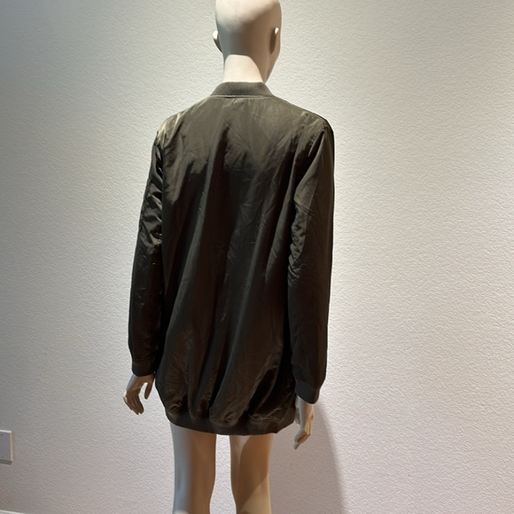 Long bomber aviation, jacket, army green orange interior - Picture 4 of 4